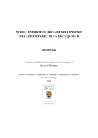 Model informed drug development: oral Docetaxel plus Encequidar