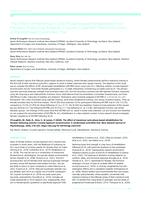 The effect of menstrual cycle phase-based rehabilitation for females following anterior cruciate ligament reconstruction: A randomised controlled trial