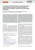 Correlating the Vibrational Spectroscopic Fingerprints of Laundry Detergents Against Consumer Experience‐A Collaborative Investigation with the Clean Cloth Nappies Community