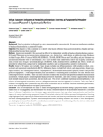 What Factors Influence Head Acceleration During a Purposeful Header in Soccer Players? A Systematic Review