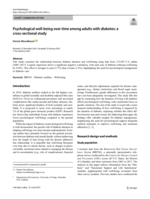Psychological well-being over time among adults with diabetes: a cross-sectional study