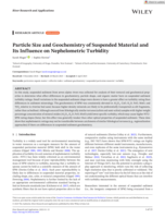 Particle Size and Geochemistry of Suspended Material and Its Influence on Nephelometric Turbidity