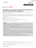 Sex Differences in Diastolic Function Following Myocardial Infarction on Doppler Echocardiography