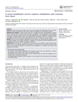 A virtual rehabilitation tool for cognitive rehabilitation after traumatic brain injury