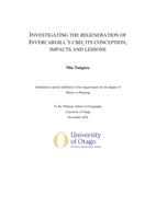 Investigating the Regeneration of Invercargill's CBD: Its Conception, Impacts, and Lessons