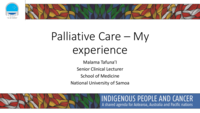 Palliative care in Samoa – my experience