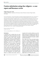 Canine substitution using clear aligners—a case report and literature review