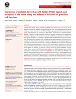 Expression of platelet derived growth factor (PDGF) ligands and receptors in the ovine ovary and effects of PDGFBB on granulosa cell function