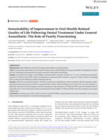 Sustainability of Improvement in Oral-Health-Related Quality of Life Following Dental Treatment Under General Anaesthetic: The Role of Family Functioning