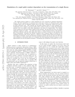 Simulation of a rapid qubit readout dependent on the transmission of a single fluxon