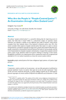 Who Are the People in "People-Centred Justice"? An Examination through a New Zealand Lens