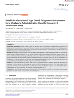 Small for Gestational Age Coded Diagnoses in Aotearoa New Zealand's Administrative Health Datasets: A Validation Study