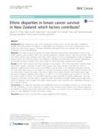 Ethnic disparities in breast cancer survival in New Zealand: which factors contribute?