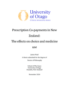 Prescription co-payments in New Zealand: the effects on choice and medicine use