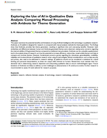 Exploring the Use of AI in Qualitative Data Analysis: Comparing Manual Processing with Avidnote for Theme Generation