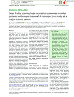 Does frailty scoring help to predict outcomes in older patients with major trauma? A retrospective study at a major trauma centre