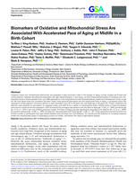 Biomarkers of oxidative and mitochondrial stress are associated with accelerated pace of aging at midlife in a birth cohort