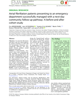Atrial fibrillation patients presenting to an emergency department successfully managed with a next‐day community follow‐up pathway: A before‐and‐after cohort study