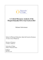 A Critical Discourse Analysis of the Ōtepoti Dunedin FIFA Fan Festival 2023