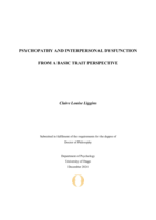 Psychopathy and interpersonal dysfunction from a basic trait perspective