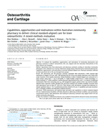 Capabilities, opportunities and motivations within Australian community pharmacy to deliver clinical care standard-aligned care for knee osteoarthritis: A mixed-methods evaluation