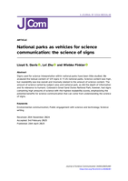 National Parks as Vehicles for Science Communication: the Science of Signs
