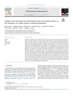 Audible sound decreased beer fermentation time with minimal effects on the abundance of volatile organic compound production