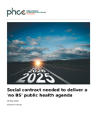 Social contract needed to deliver a 'no BS' public health agenda