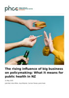 The rising influence of big business on policymaking: What it means for public health in NZ