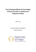 The Unintended Effects of Free Healthy Grocery Provision on Sodium and Potassium Intakes