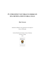 In vitro effect of tobacco smoke on DNA methylation in oral cells