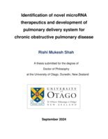 Identification of novel microRNA therapeutics and development of pulmonary delivery system for chronic obstructive pulmonary disease