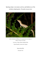 Spotting stripes: movement, activity, and habitat use of the northern striped gecko, Toropuku inexpectatus