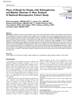 Place of Death for People with Schizophrenia and Bipolar Disorder in New Zealand: A National Retrospective Cohort Study