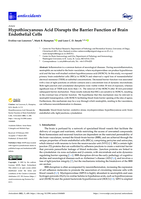 Hypothiocyanous Acid Disrupts the Barrier Function of Brain Endothelial Cells