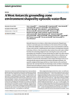 A West Antarctic grounding-zone environment shaped by episodic water flow