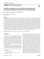 Testing for Consistency in Co-occurrence Patterns Among Bacterial Taxa Across the Microbiomes of Four Different Trematode Parasites