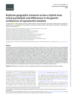 Replicate geographic transects across a hybrid zone reveal parallelism and differences in the genetic architecture of reproductive isolation