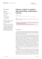 Editorial: Insights in pediatric gastroenterology, hepatology & nutrition: 2025