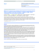 Effects of a national team training intervention for operating theatre teams on patient and staff outcomes: a stepped-wedge cluster-randomised trial and mixed-methods study