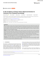 Is the Incidence of Early-Onset Adenocarcinomas in Aotearoa New Zealand Increasing?
