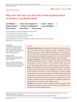 Why men who have sex with men in New Zealand intend to donate or not donate blood