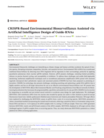 CRISPR ‐Based Environmental Biosurveillance Assisted via Artificial Intelligence Design of Guide‐ RNAs
