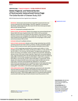 Global, Regional, and National Burden of Nontraumatic Subarachnoid Hemorrhage: The Global Burden of Disease Study 2021