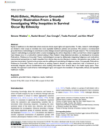 Multi-Ethnic, Multisource Grounded Theory: Illustration From a Study Investigating Why Inequities in Survival Occur By Ethnicity