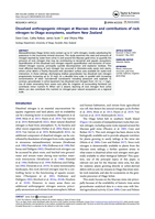 Dissolved anthropogenic nitrogen at Macraes mine and contributions of rock nitrogen to Otago ecosystems, southern New Zealand