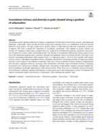 Invertebrate richness and diversity in parks situated along a gradient of urbanisation