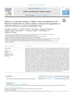 Behaviour of cadmium isotopes in sulfidic waters and sediments of the Black Sea: Implications for global cadmium cycling and the application of cadmium isotopes as a paleo-oceanographic proxy