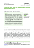 Unconscious Being: Settler Girls, High School and Colonialism in Interwar New Zealand