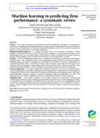 Machine learning in predicting firm performance: a systematic review